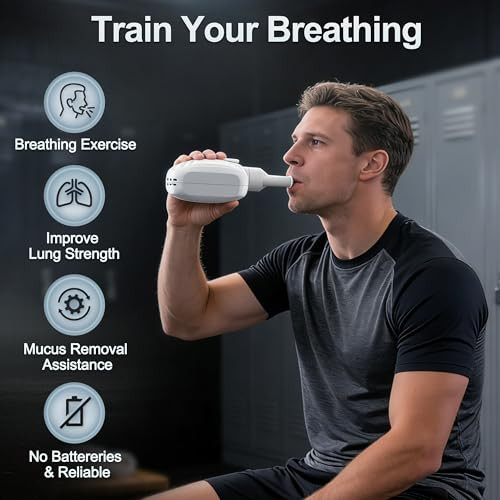 Willnice Breathing Exercise Device For Lungs, Non-Measuring Exerciser, Effective Lung Trainer And Breathing Trainer With 6 Adjustable Levels, Portable Mucus Clearance Device To Improve Breathing And Health