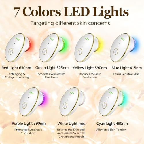 Jaxbo Facial Cupping Set For Face, 3 In 1 Microcurrent Facial Device, 7 Color Led Lymphatic Drainage Massager For Face Skin Tightening & Depuffing, Double Chin Reducer