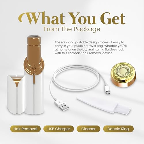 Green Cosmos Facial Hair Remover For Women Gentle & Painless Removal For Peach Fuzz Lip & Chin Usb Rechargeable