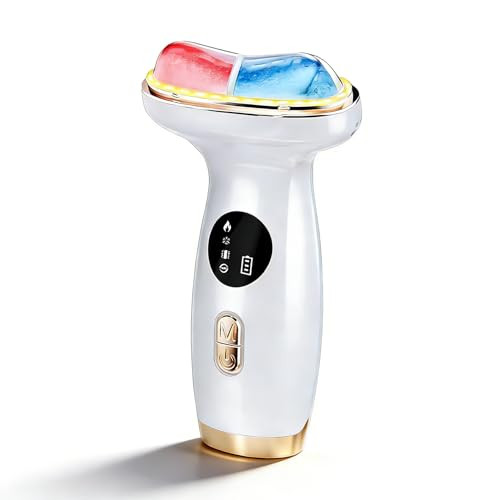 Glowfars Cold Heat Facial Massager For Face & Neck, Wireless Face Massager Tool With Gua Sha, Face Sculpting Tool To Reduce Puffiness, Tighten Jowls, Lift & Glow, Gentle Daily Skincare Device
