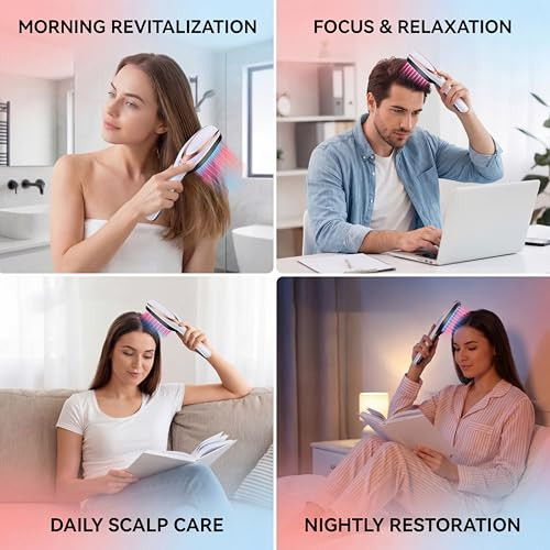 Tkcsoi Scalp Massager, Electric Scalp Massage Brush, Hair Massage Brush, Electrichead Scratcher, Masssage Comb With Soft Rubber.