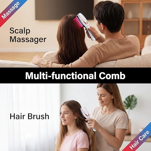 Tkcsoi Scalp Massager, Electric Scalp Massage Brush, Hair Massage Brush, Electrichead Scratcher, Masssage Comb With Soft Rubber.