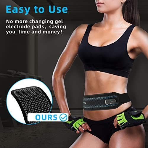 Domas Ab Stimulator Belt Ems Tens Unit For Muscle Recovery & Core Activation Bluetooth App Control 12 Modes 40 Levels Fits 28 49 Waist Home Gym Workout Men & Women