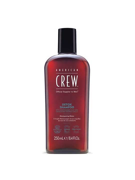American Crew Detox Shampoo & Scalp Exfoliator, Vegan & Silicone Free (250ml) Removes Excess Oil & Product Build Up, Formulated for Men