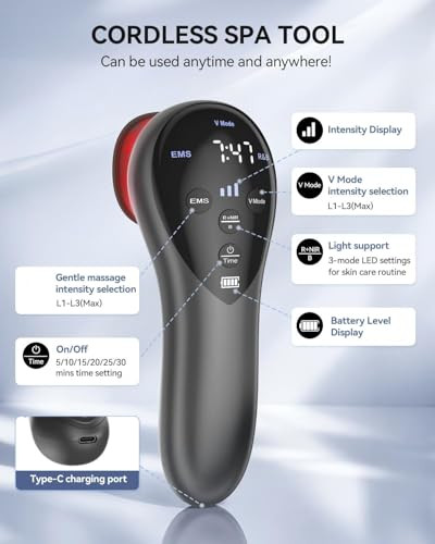 Gmoy Body Sculpting Machine, Electric Cellulite Massage Tool For Body, Home Spa Or Travel Self Care, Neck, Abdomen, Leg Soothing Massager For Muscle Tension, Portable s For Women Man, 3 Cups, Timer