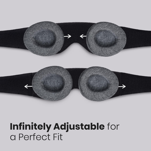 Manta Sleep Manta Original Sleep Mask - Maximum Blackout Sleep Mask For Deep Sleep, Adjustable With Detachable Eye Cups, Zero Eye Pressure For Back & Belly Sleepers, Ideal For Travel, Shift Work & Daytime Sleep