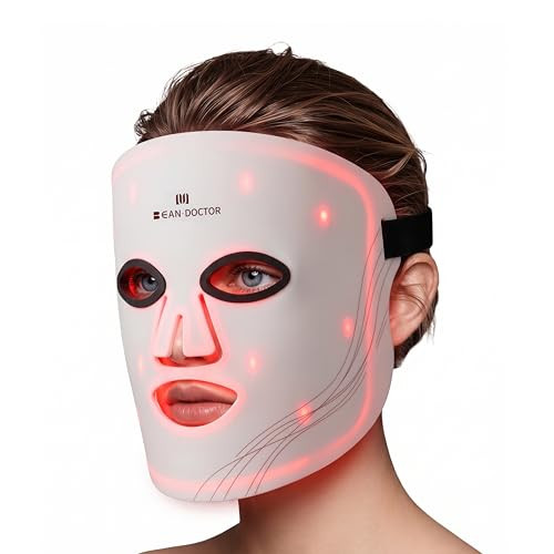 Jdhon Red Light Therapy For Face, 6 Ems Intensity Levels Face Mask,354 Leds, 4 Modes Led Therapy Mask, 2500Mah Rechargeable Controller, Anti-Aging, Skin Firming & Radiant Glow, For Home & Travel