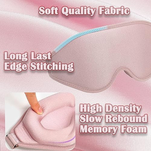 Gusonse Sleep Mask For Women Eyelash Extension, Eye Mask For Lash Extensions No Pressure 3D Contoured Lash Extension Sleep Mask, Block Out Light Sleep Protector Eye Shade Cover For Travel Yoga Nap