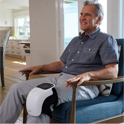 Nobol Physioflex Cordless Knee Massager For Adults Portable Heated Knee Support With Adjustable Compression And Vibration Modes For Recovery And Circulation