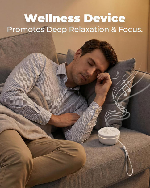 Hazen White Noise Sound Machine For Sleep, Portable White Noise Sound Machine With 30 Soothing Sounds, 3 Timers, Night Light, Memory Function For Baby Registry, Adults, Kids, Travel, Home, Office