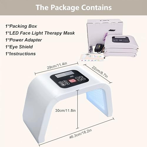 Fxtiaa Led-Face-Tool 'Led Light Therapy Facial Mask '7 In 1 Beauty Equipment For Skin Care At Home