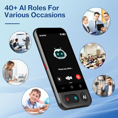 Fancydove Ai Assistant Device Powered By Chatgpt, No Subscription Needed, Standalone Ai Chatbot Translator, Ai Tutor For Learning, Writing & Homework, Portable Ai Gadget For Students & Travel Black