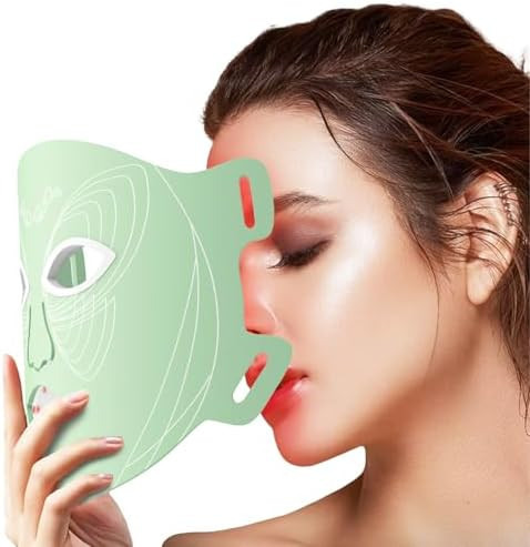 Oiameen Red Light Mask, 7-Clolor Red Light Therapy Mask, 3 Modes Led Face Mask With Near-Infrared 850Nm Timing Storage Bag For Home & Travel, Skin Care, Anti-Aging