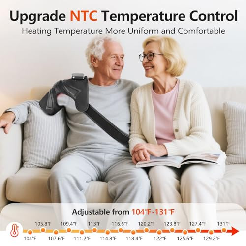 Emicool Cordless Knee Massager With Heat Vibration, Heated Electric Knee Brace Massager For Pain Relief, Muscle Relaxation, 3 In 1 Knee Warmers Wrap For Shoulder Leg Elbow, 4 Motors Christmas s For Dad Mom