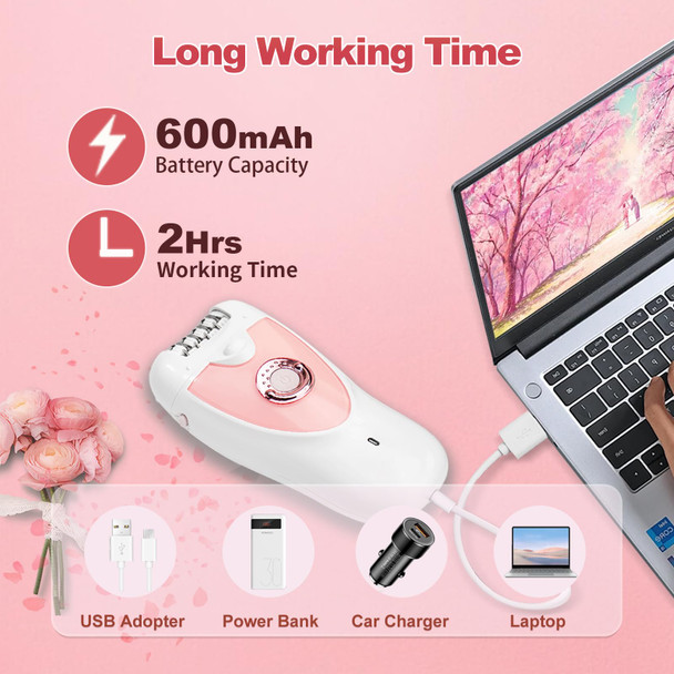 Panid Epilator For Women,2 In 1 Hair Removal For Women Face,Rechargeable Hair Remover Device Smooth Glide Epilator For Bikini, Face, Arm, Legs, Armpits(Pink2026)