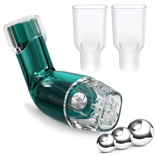 Nebuaksol Flutter Valve Breathing Exercise Device For Lungs, Portable Lung Exerciser & Mucus Clearance Device, Adjustable Resistance For Mucus Removal