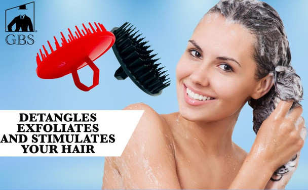 G.B.S Scalp Massager Shampoo Brush Scalp Scrubber For Dandruff Removal Exfoliating Hair Brush Wet & Dry For All Hair Types Pack Of 2