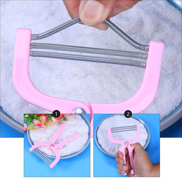 Healifty Manual Facial Hair Remover Epilator For Women, Portable Stainless Steel And Abs Hair Threader For Upper Lip, Chin, Cheeks, And Neck, Pink 2Pcs