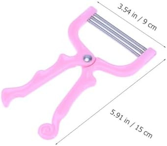 Healifty Manual Facial Hair Remover Epilator For Women, Portable Stainless Steel And Abs Hair Threader For Upper Lip, Chin, Cheeks, And Neck, Pink 2Pcs
