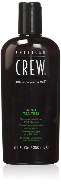 Haircare by American Crew Tea Tree 3 in 1 - Shampoo, Conditioner and Body Wash 250ml