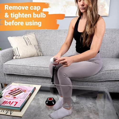 M Pain Management Technologies Red Light Therapy Infrared Heating Wand By Theralamp Handheld Heat Lamp Includes Bulb Provides Muscle Pain Relief And Increased Blood Circulation