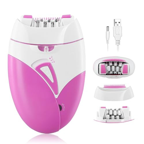 Morbex Green Epilator For Women, Smooth Glide Epilator Facial Hair Remover For Women With 2 Speed & Led Light, Electric Facial Hair Removal Suitable For Face, Bikini Areas, Underarms, Arms, Legs