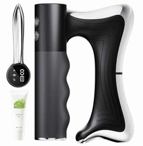 Masiketec Heated Muscle Scraper Tool electric Fascia Knife Massager Heating And Vibration Muscle Scraper Tool Body Gua Sha Massage Tool Fascia Tool Massage Tools For Deep Tissue(Black)