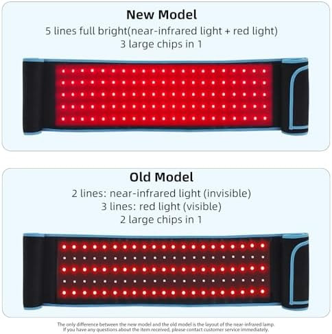 Feangli Red Light Therapy Infrared Light Therapy Belt For Body Waist Back Shoulder Leg Knee Muscle Relief, Led 660Nm 850Nm Wearable Large Red Light Belt With Timer Remote, Ideal For Woman Man