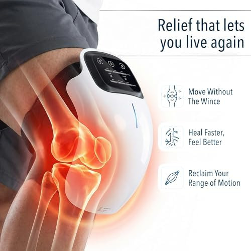 Forthiq Knee Massager Smart For Pain Relief With Heat And Red Light Therapy, 2026 Updated Edition, Relax Tight Muscles, Ideal For Men & Women, Fsa-Hsa Eligible