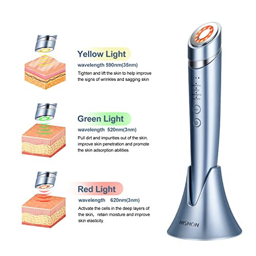 Mismon Mutifunctional Facial Massager Micro-Current Light Photontherapy Device For Face