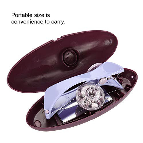 Kadimendium Facial Hair Removing Tool, Facial Hair Epilator Ideal s Facial Hair Threading Removal Comfortable Purple Portable Facial Hair Remover With 10 Cotton Lines For Women(Glasses Boxed)