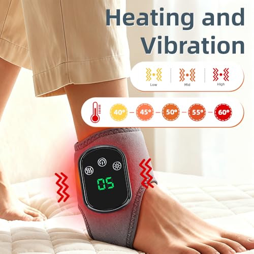 Ifthfour Foot And Ankle Massager With Heat, Portable Heated Wrap, 3 Vibration Modes And 5 Heat Settings, Usb Charging, Ideal For Home And Travel 2Pcs