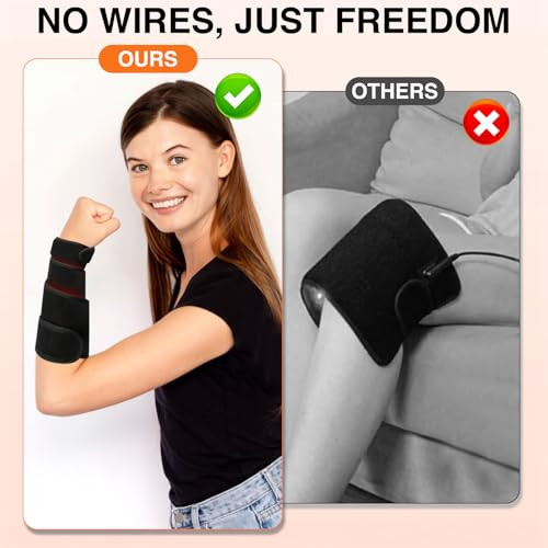 Hsypti Red Light Therapy Belt For Body, 37'' Cordless Red Infrared Light Wrap For Neck Chin Knee Ankle Hand Pain Relief, 660Nm & 850Nm With Pulse & Heating Modes