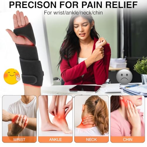 Hsypti Red Light Therapy Belt For Body, 37'' Cordless Red Infrared Light Wrap For Neck Chin Knee Ankle Hand Pain Relief, 660Nm & 850Nm With Pulse & Heating Modes
