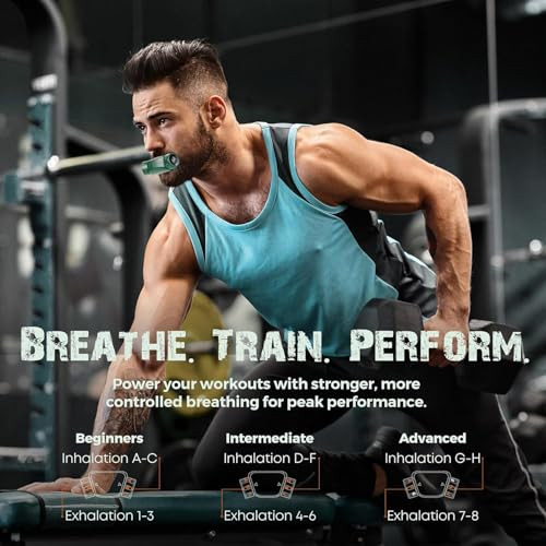 Lixada Advanced Breathing Trainer For Lung Capacity - 8-Level Adjustable Respiratory Exercise Device For Running, Swimming & Fitness With Case & Nose Clip(Green)