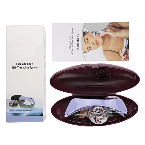 Qqmora Facial Epilator, Comfortable Facial Hair Threading Removal Abs Threading Hair Removal Epilator With 10 Cotton Lines For Women(Glasses Boxed)