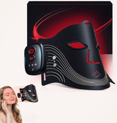 Memtim Red Light Therapy Mask For Face 4 Modes Cordless Led Face Mask Light Therapy With 2000Mah Rechargeable Remote Led Face Mask At Home& Travel
