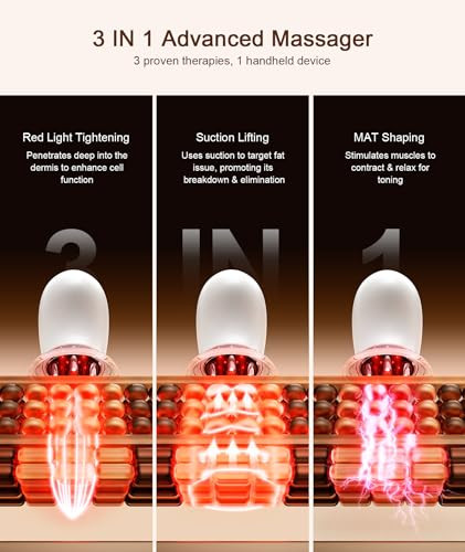 Inteo 3 In 1 Face & Body Sculpting Machine Rechargeable Beauty Device For Body Contouring Cellulite Massager Tool With Red Light Therapy For Home Spa Or Travel Self-Care