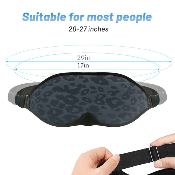 Fox-Tech Fashion Sleep Mask, Sleeping Mask For Women, 100% Blackout Eye Mask, Soft Covering Strong Light, Suitable For Travel/Yoga/Nap (Leopard Print)