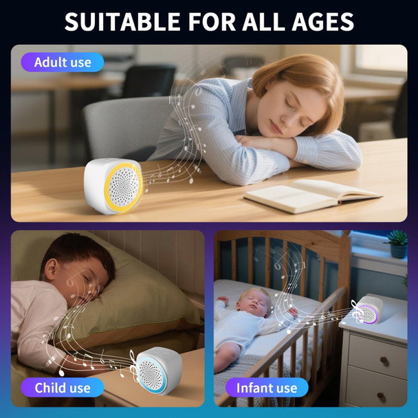 Reglowlife Sleep Better Anywhere ' portable White Noise Machine For Baby & Adults 26 Non-Looping Sounds Travel Sleep Sound Machine With Night Light Timer Compact For Bedroom Office Camping Cruise