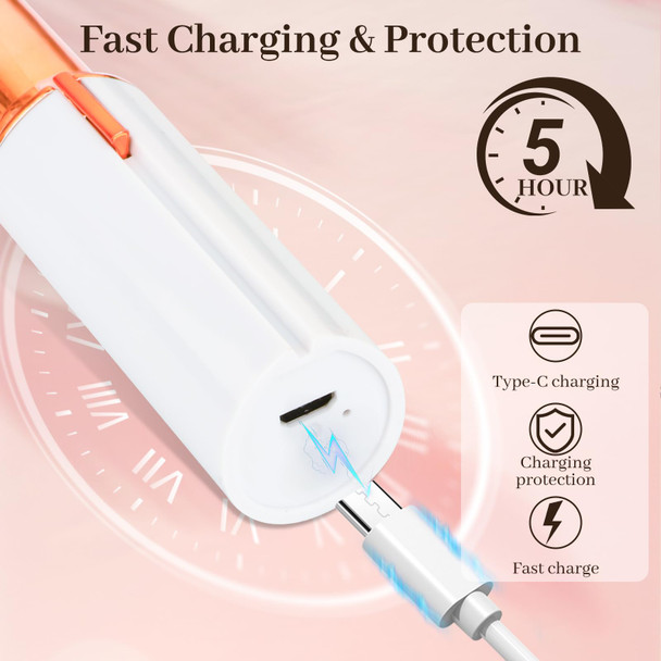 Mendaping Facial Hair Remover For Women & Men, Rechargeable Face Razor With Led Light, 2 Heads Included, Travel Electric Shaver For Lip, Chin, Arms, Upper Lip & Peach Fuzz (White)