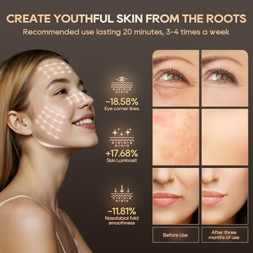 Morfone Red Light Therapy For Face, 4 Modes Led Face Mask Light Therapy With Timing Function, Near-Infrared 850Nm Red Light Therapy For Home Use, For Women Girls