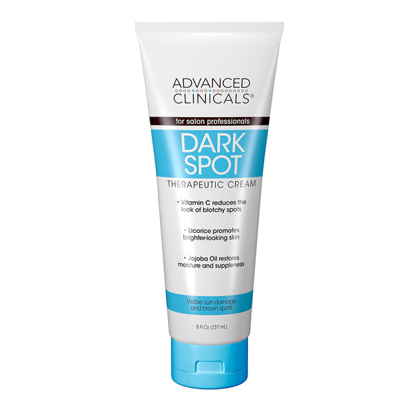 Advanced Clinicals Dark Spot Therapeutic Cream Face, Hand, & Body Lotion W/ Vitamin C. Anti Aging Skin Care Moisturizer Reduces Appearance Of Age Spots, Blotchy Skin, & Wrinkles, Large 8 Fl Oz