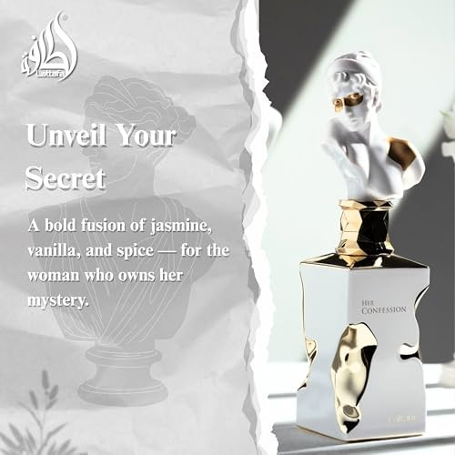 Lattafa Her Confession - Vanilla Floral Amber Musk - Eau De Parfum Long-Lasting Fragrance For Women 3.40 Ounce / 100 Ml