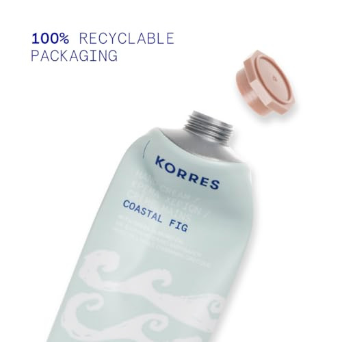 Korres Coastal Fig Hand Cream Moisturising Hand Care With Sweet Almond Oil Natural Fig Fragrance Silicone & Paraben-Free Vegetarian For Soft Hands And Nourished Cuticles 50 Ml