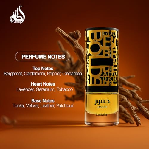Lattafa Jasoor Eau De Parfum Spray For Men 3.4 Ounce