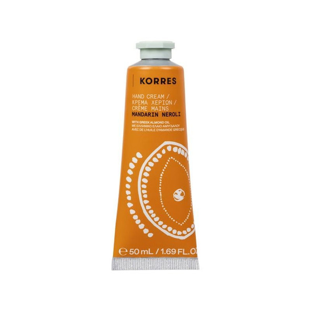 Korres Mandarin Neroli Hand Cream Intensive Nourishing Hand Cream With Sweet Almond Oil Fresh Mandarin Fragrance With Neroli Silicone & Paraben-Free For Travel Ideal For Dry Hands 50 Ml