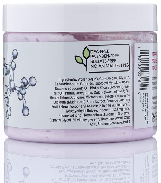 Advanced Clinicals Biotin Anti-Breakage Hair Repair Mask + Biotin Leave-in Treatment. 2 in 1 Set to repair Split Ends, Support Frizzy Hair, and Replenish Moisture. 12 Fl Oz + 8 Fl Oz Set of Two.