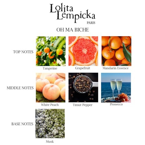 Lolita Lempicka Oh Ma Biche Eau De Parfum Spray - Natural Aromatic Citrus - Ideal For Daily Wear And Special Events - 1.7 Oz