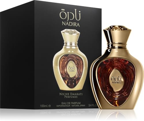 Lattafa Niche Emarati Nadira Eau De Parfum For Women - 100Ml (3.4 Oz) | Tropical Gourmand Perfume With Caramel Milk & Juicy Fruits | Sweet Creamy & Addictive | Long-Lasting Luxurious Fragrance